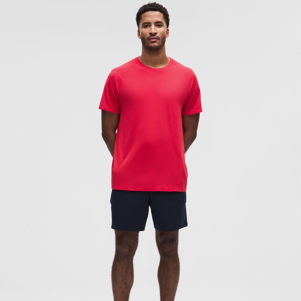 lululemon athletica Red Short Sleeve Tee